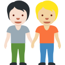 Twitter (Twemoji 14.0)  🧑🏻‍🤝‍🧑🏼  People Holding Hands: Light Skin Tone, Medium-light Skin Tone Emoji