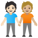 Google (Android 12L)  🧑🏻‍🤝‍🧑🏼  People Holding Hands: Light Skin Tone, Medium-light Skin Tone Emoji