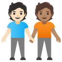 Google (Android 12L)  🧑🏻‍🤝‍🧑🏽  People Holding Hands: Light Skin Tone, Medium Skin Tone Emoji