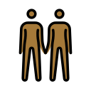 OpenMoji 13.1  🧑🏾‍🤝‍🧑🏾  People Holding Hands: Medium-dark Skin Tone Emoji