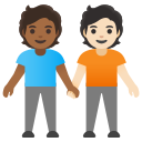 Google (Android 12L)  🧑🏾‍🤝‍🧑🏻  People Holding Hands: Medium-dark Skin Tone, Light Skin Tone Emoji
