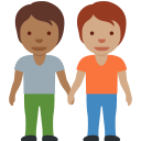 Twitter (Twemoji 14.0)  🧑🏾‍🤝‍🧑🏽  People Holding Hands: Medium-dark Skin Tone, Medium Skin Tone Emoji