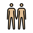 OpenMoji 13.1  🧑🏼‍🤝‍🧑🏼  People Holding Hands: Medium-light Skin Tone Emoji