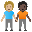 Google (Android 12L)  🧑🏼‍🤝‍🧑🏿  People Holding Hands: Medium-light Skin Tone, Dark Skin Tone Emoji