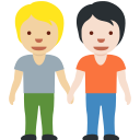 Twitter (Twemoji 14.0)  🧑🏼‍🤝‍🧑🏻  People Holding Hands: Medium-light Skin Tone, Light Skin Tone Emoji