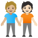 Google (Android 12L)  🧑🏼‍🤝‍🧑🏻  People Holding Hands: Medium-light Skin Tone, Light Skin Tone Emoji