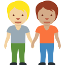Twitter (Twemoji 14.0)  🧑🏼‍🤝‍🧑🏽  People Holding Hands: Medium-light Skin Tone, Medium Skin Tone Emoji