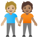 Google (Android 12L)  🧑🏼‍🤝‍🧑🏽  People Holding Hands: Medium-light Skin Tone, Medium Skin Tone Emoji