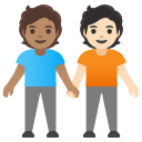 Google (Android 12L)  🧑🏽‍🤝‍🧑🏻  People Holding Hands: Medium Skin Tone, Light Skin Tone Emoji