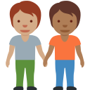 Twitter (Twemoji 14.0)  🧑🏽‍🤝‍🧑🏾  People Holding Hands: Medium Skin Tone, Medium-dark Skin Tone Emoji