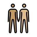 OpenMoji 13.1  🧑🏽‍🤝‍🧑🏼  People Holding Hands: Medium Skin Tone, Medium-light Skin Tone Emoji