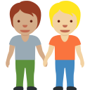 Twitter (Twemoji 14.0)  🧑🏽‍🤝‍🧑🏼  People Holding Hands: Medium Skin Tone, Medium-light Skin Tone Emoji