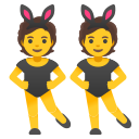 Google (Android 12L)  👯  People With Bunny Ears Emoji