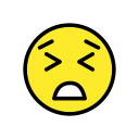 OpenMoji 13.1  😣  Persevering Face Emoji