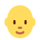 Twitter (Twemoji 14.0)  🧑‍🦲  Person: Bald Emoji