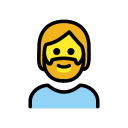 OpenMoji 13.1  🧔  Person: Beard Emoji