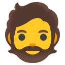Google (Android 12L)  🧔  Person: Beard Emoji