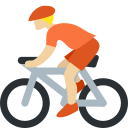 Twitter (Twemoji 14.0)  🚴🏼  Person Biking: Medium-light Skin Tone Emoji