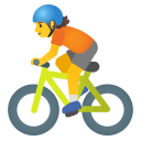 Google (Android 12L)  🚴  Person Biking Emoji