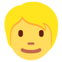 Twitter (Twemoji 14.0)  👱  Person: Blond Hair Emoji