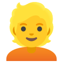 Google (Android 12L)  👱  Person: Blond Hair Emoji
