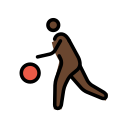 OpenMoji 13.1  ⛹🏿  Person Bouncing Ball: Dark Skin Tone Emoji