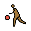 OpenMoji 13.1  ⛹🏾  Person Bouncing Ball: Medium-dark Skin Tone Emoji