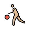 OpenMoji 13.1  ⛹🏼  Person Bouncing Ball: Medium-light Skin Tone Emoji