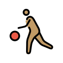 OpenMoji 13.1  ⛹🏽  Person Bouncing Ball: Medium Skin Tone Emoji
