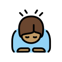 OpenMoji 13.1  🙇🏽  Person Bowing: Medium Skin Tone Emoji