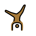 OpenMoji 13.1  🤸🏾  Person Cartwheeling: Medium-dark Skin Tone Emoji