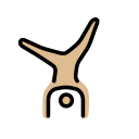 OpenMoji 13.1  🤸🏼  Person Cartwheeling: Medium-light Skin Tone Emoji