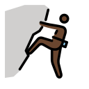 OpenMoji 13.1  🧗🏿  Person Climbing: Dark Skin Tone Emoji