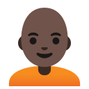 Google (Android 12L)  🧑🏿‍🦲  Person: Dark Skin Tone, Bald Emoji