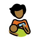 OpenMoji 13.1  🧑🏾‍🍼  Person Feeding Baby: Medium-dark Skin Tone Emoji