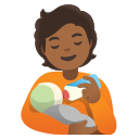 Google (Android 12L)  🧑🏾‍🍼  Person Feeding Baby: Medium-dark Skin Tone Emoji