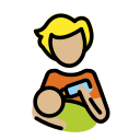 OpenMoji 13.1  🧑🏼‍🍼  Person Feeding Baby: Medium-light Skin Tone Emoji