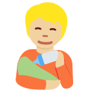 Twitter (Twemoji 14.0)  🧑🏼‍🍼  Person Feeding Baby: Medium-light Skin Tone Emoji