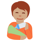 Twitter (Twemoji 14.0)  🧑🏽‍🍼  Person Feeding Baby: Medium Skin Tone Emoji