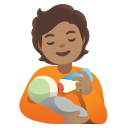 Google (Android 12L)  🧑🏽‍🍼  Person Feeding Baby: Medium Skin Tone Emoji