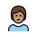 OpenMoji 13.1  🙍🏽  Person Frowning: Medium Skin Tone Emoji
