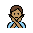 OpenMoji 13.1  🙅🏽  Person Gesturing NO: Medium Skin Tone Emoji