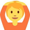 Twitter (Twemoji 14.0)  🙆  Person Gesturing OK Emoji