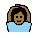 OpenMoji 13.1  🙆🏾  Person Gesturing OK: Medium-dark Skin Tone Emoji
