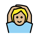 OpenMoji 13.1  🙆🏼  Person Gesturing OK: Medium-light Skin Tone Emoji
