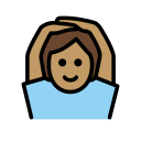 OpenMoji 13.1  🙆🏽  Person Gesturing OK: Medium Skin Tone Emoji