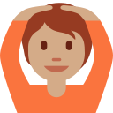 Twitter (Twemoji 14.0)  🙆🏽  Person Gesturing OK: Medium Skin Tone Emoji