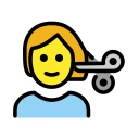 OpenMoji 13.1  💇  Person Getting Haircut Emoji