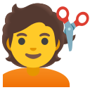Google (Android 12L)  💇  Person Getting Haircut Emoji