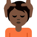 Twitter (Twemoji 14.0)  💆🏿  Person Getting Massage: Dark Skin Tone Emoji